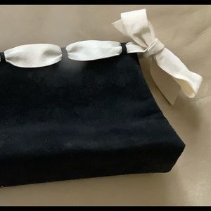 Velvety fabric clutch bag